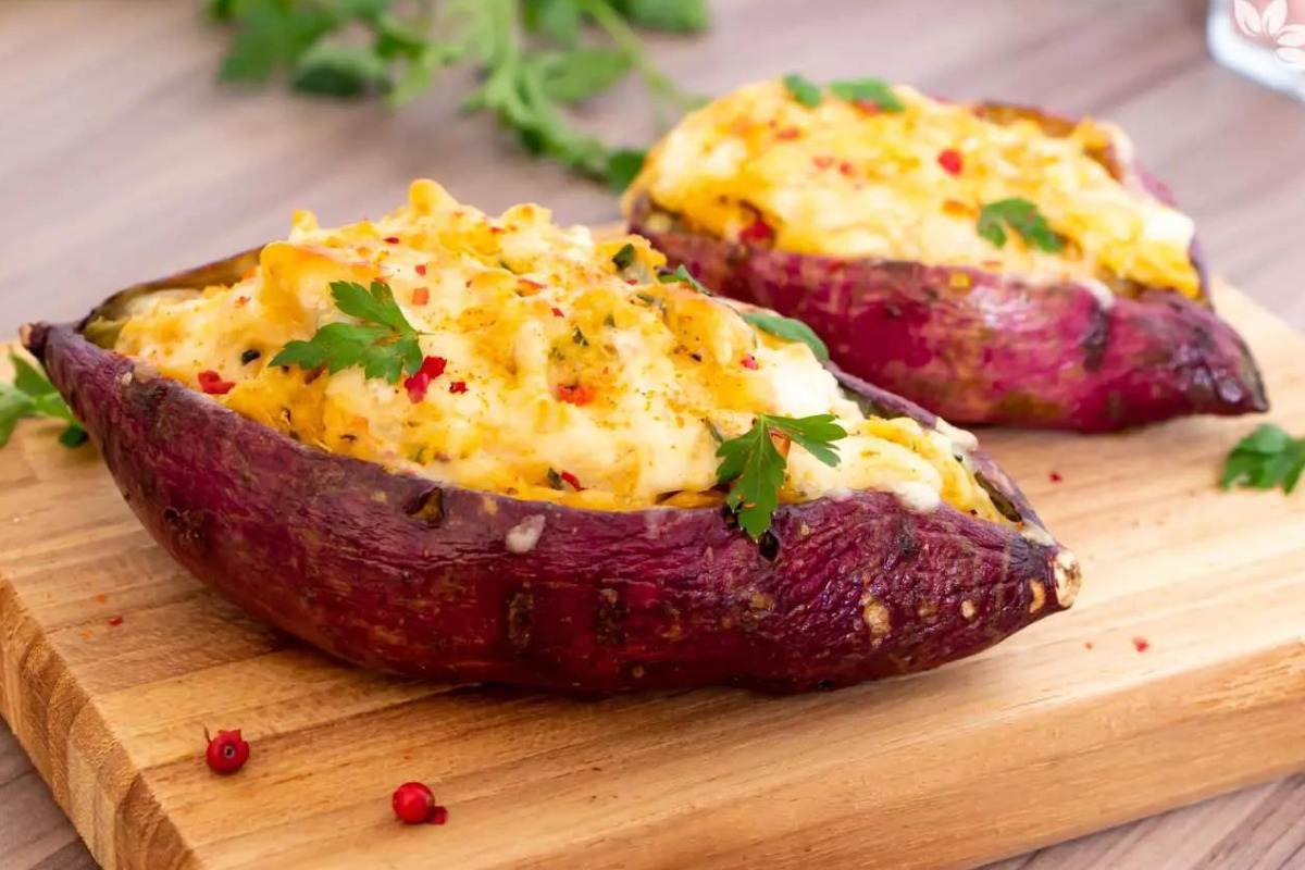 Deliciosa Receita de Batata Doce Recheada com Frango Cremoso Fit: Uma Explosão de Sabores Saudáveis